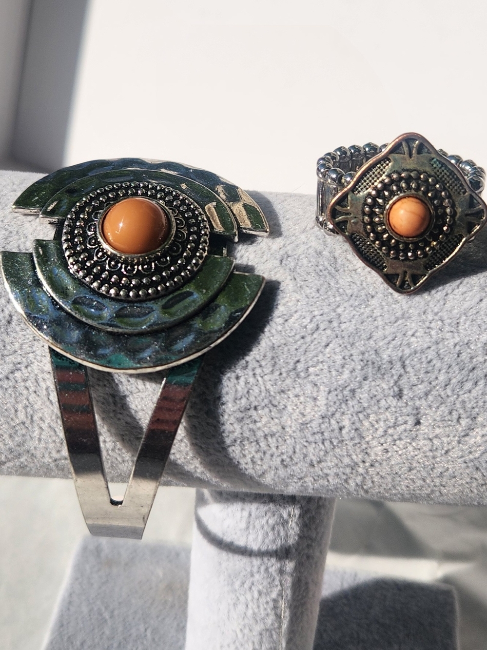 Cuff Bracelet With Stretch Ring